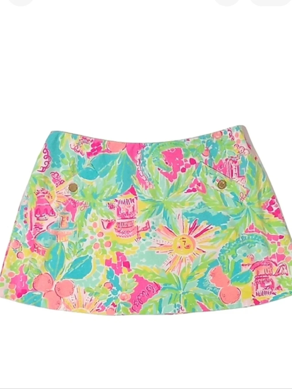 Lilly Pulitzer Madison Skort Multi Sunshine State Of Mind Size Large - Picture 3 of 13